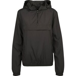 Build Your Brand Womens/Ladies Basic Pullover Jacket / Black